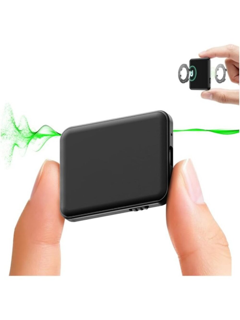 136GB Voice Activated Recorder - Double-Sided, AI Noise Reduction, 100H
